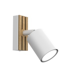 Spot  white/wood/white swivel 1 9976