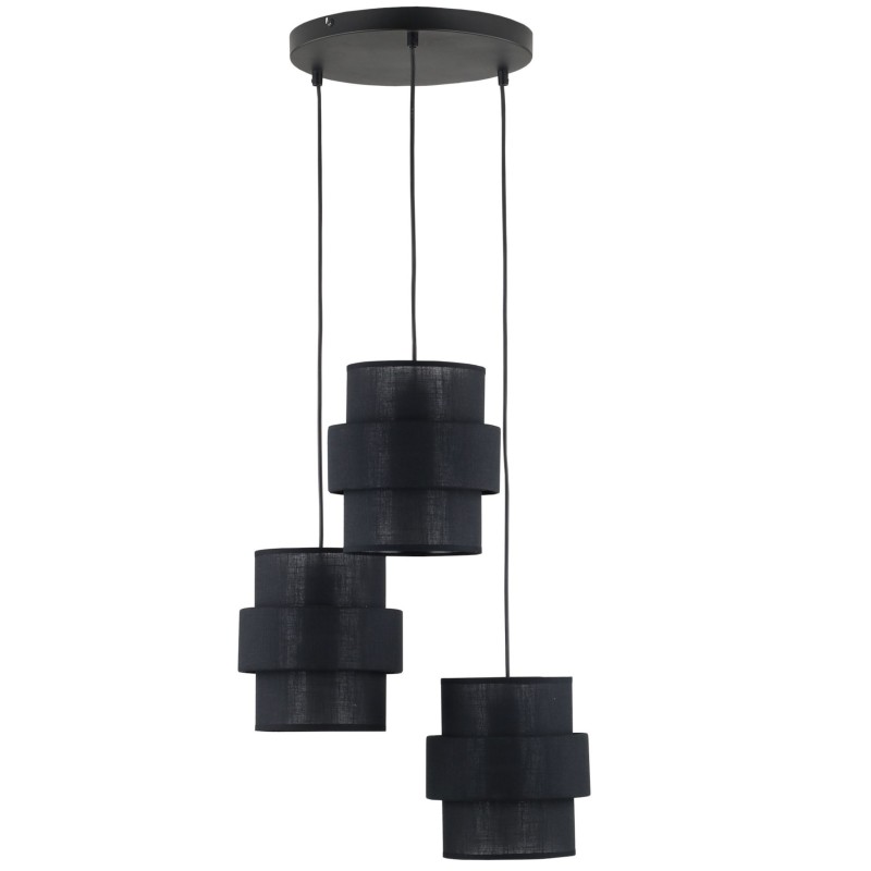 CALISTO BLACK LAMPA WISZĄCA 3 PŁ KOŁO 5981