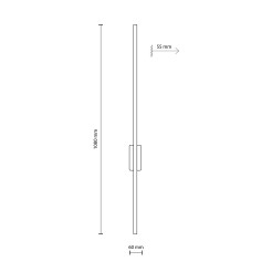 FLASH BLACK KINKIET 1 LED L 18074