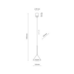 CONO MINI BLACK LAMPA WISZACA 1 10304