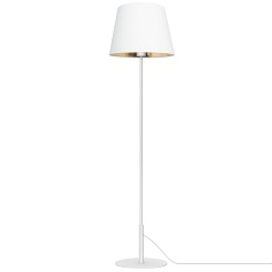 lampa podł.  prosta, white, cone shade dia 280/380, h 300 white/gold 1 3459