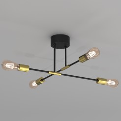 żyrandol  black/gold 4 3906