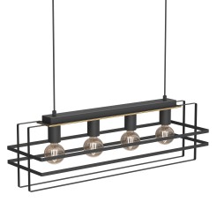 żyrandol  black/wood 4xE27 4455