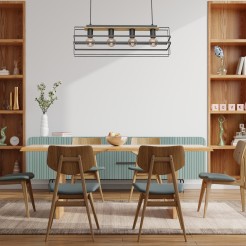żyrandol  black/wood 4xE27 4455