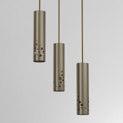 żyrandol  plate dia 300 mm titanium gold 3xGU10 5733