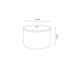  round dia 175 mm, height 120 mm, white 8089