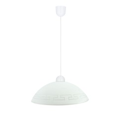 Grecki lampa wisząca 40 biały 1x60W E27 klosz biały 31-11374