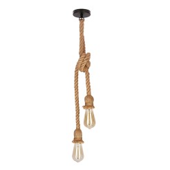 Videa lampa wisząca czarny+beżowy 2x40W E27 32-28747