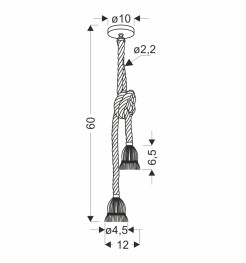 Videa lampa wisząca czarny+beżowy 2x40W E27 32-28747