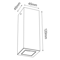 Plafon A - Glare 1 - Czarny (120 mm) 3000K 1029 Antigo