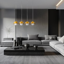 BONO OCHRA LAMPA WISZĄCA 4 LISTWA 10267