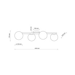 ESTERA WOOD ORZECH LAMPA SUFITOWA 4 10270