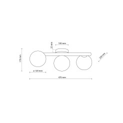 ESTERA WOOD ORZECH LAMPA SUFITOWA 3 10269