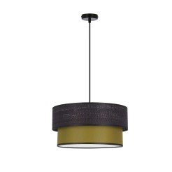 Arezzo lampa wisząca czarny 1x60W E27 abażur czarny+oliwkowy 31-23858