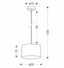 PANDY lampa wisząca czarny 1x40W E27 abażur czarny+złoty 31-37572