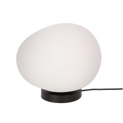 STONES lampa stołowa czarny 30cm 1x40W E27 klosz biały 41-35226