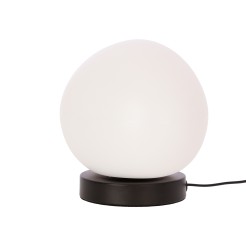 STONES lampa stołowa czarny 20cm 1x40W E27 klosz biały 41-35219