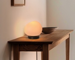 STONES lampa stołowa czarny 20cm 1x40W E27 klosz biały 41-35219