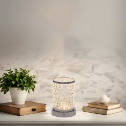 BRILLO lampa stołowa H-14,5cm bezbarwny 2,5W LED USB 3000,4000,6000K z wł. dotyk 41-35806