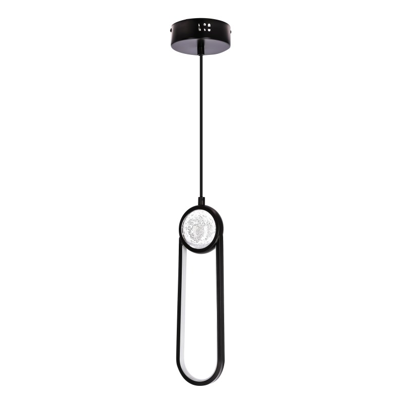 LACRIMA lampa wiszaca czarny 10cm 15W LED 3000K maskownica biała 31-35585