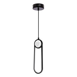 LACRIMA lampa wiszaca czarny 10cm 15W LED 3000K maskownica biała 31-35585