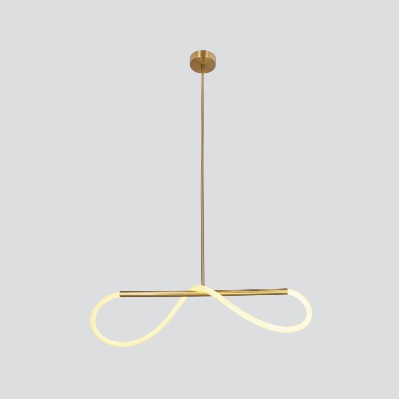 SUPREME lampa wiszaca 80cm złoty 18W LED 3000K biały 31-35608