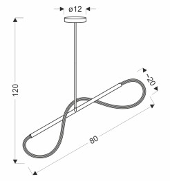 SUPREME lampa wiszaca 80cm złoty 18W LED 3000K biały 31-35608