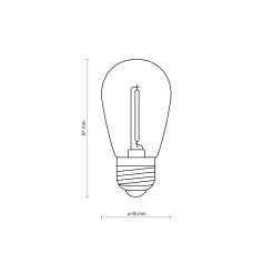 ŻARÓWKA LED E27 1W 3000 K 18078