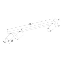 Oprawa Hero Spot Czarny 3xGU10 ML1478