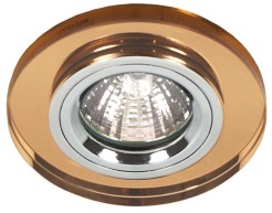 SS-15 CH/BR MR16 CHROM oczko sufitowe  lampa sufitowa STAŁA OKRĄGŁA SZKŁO BRĄZOWE 2231641