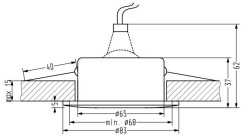 SH-12 CH MR16 CHROM  oczko sufitowe  lampa sufitowaAWA HERMETYCZNA IP65  odporna na wilgoć 2258911