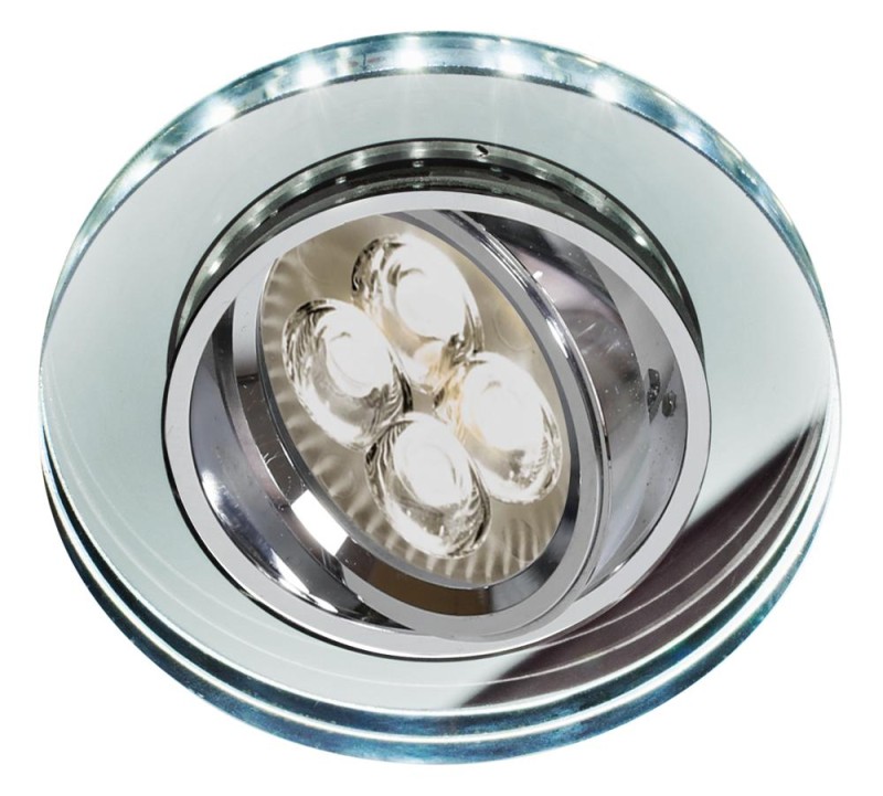 SSU-23 CH/TR+WH GU10 50W+LED SMD 230V BIAŁY 2 1W CHROM oczko sufitowe  lampa sufitowa   OKRĄGŁA   SZKŁO TRANSPARENTNE 2263052