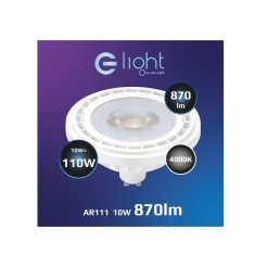 Żarówka LED 10W AR111 GU10 4000K/ Biały AR8039