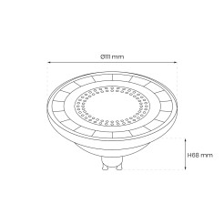 Żarówka LED 10W AR111 GU10 4000K/ Biały AR8039