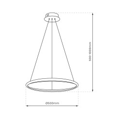 Lampa wisząca HOOP BLACK 27W LED ML1541