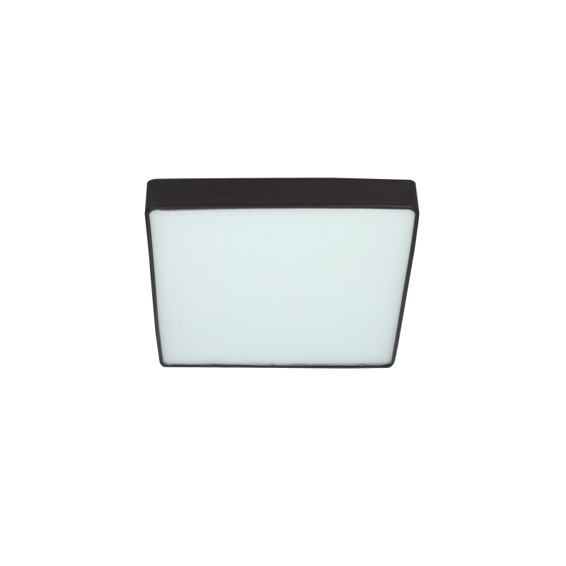 Quattro lampa sufitowa plafon kwadrat czarny 35x35 18W LED 4000K klosz bia³y 10-31952