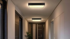 Quattro lampa sufitowa plafon kwadrat czarny 35x35 18W LED 4000K klosz bia³y 10-31952