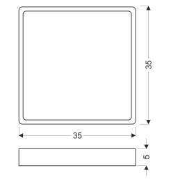 QUATTRO LAMPA PLAFON KWADRATOWY 30X30 12W LED ZŁOTY IP44 10-81940