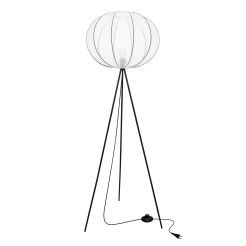 MELLOW lampa pod³ogowa czarny 1x40W E27 aba¿ur mist 52 bia³y kula 51-40879