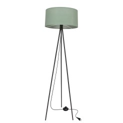 SHANTI lampa pod³ogowa czarny 1x40W E27 aba¿ur miêtowy 51-38753