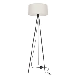 SHANTI lampa pod³ogowa czarny 1x40W E27 aba¿ur szary 51-38722