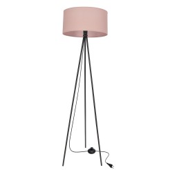 SHANTI lampa pod³ogowa czarny 1x40W E27 aba¿ur jasny wrzosowy 51-38715