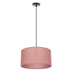 SHANTI lampa wisz¹ca czarny 1x40 E27 aba¿ur jasny wrzosowy 31-38647