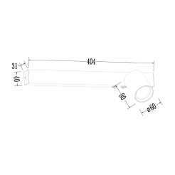 Kinkiet Magnet 9W+1xGU10 3000/4000K Czarny Prawy ML1126