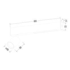 Lampa Sufitowa Magnet 9W+1xGU10 3000/4000K Czarny ML1130