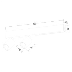 Lampa Sufitowa Magnet 9W+2xGU10 3000/4000K Biały ML1133