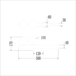 Kinkiet Magnet 13W+2xG9 3000/4000K Czarny ML1138
