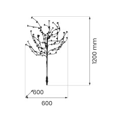 Lampa Solarna Tree 120cm RGB+3000K IP44 EKO1448