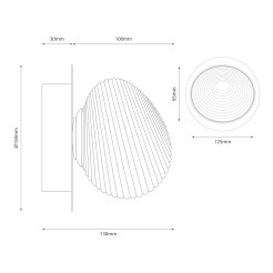 Kinkiet / lampa sufitowa BOLLA GOLD 3W LED ML1430