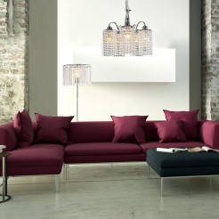 Lampa wisząca Bright Star srebrna 5xE27 LP-812/5P